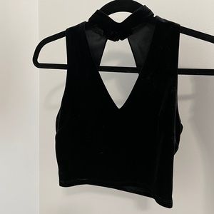 Black velvet top
